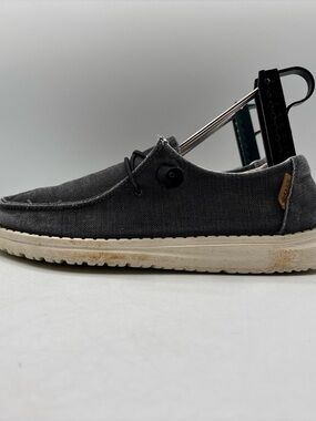 Hey Dude Wendy Chambray Off Black Women’s Size 6 121414949 Comfort Slip On Shoes